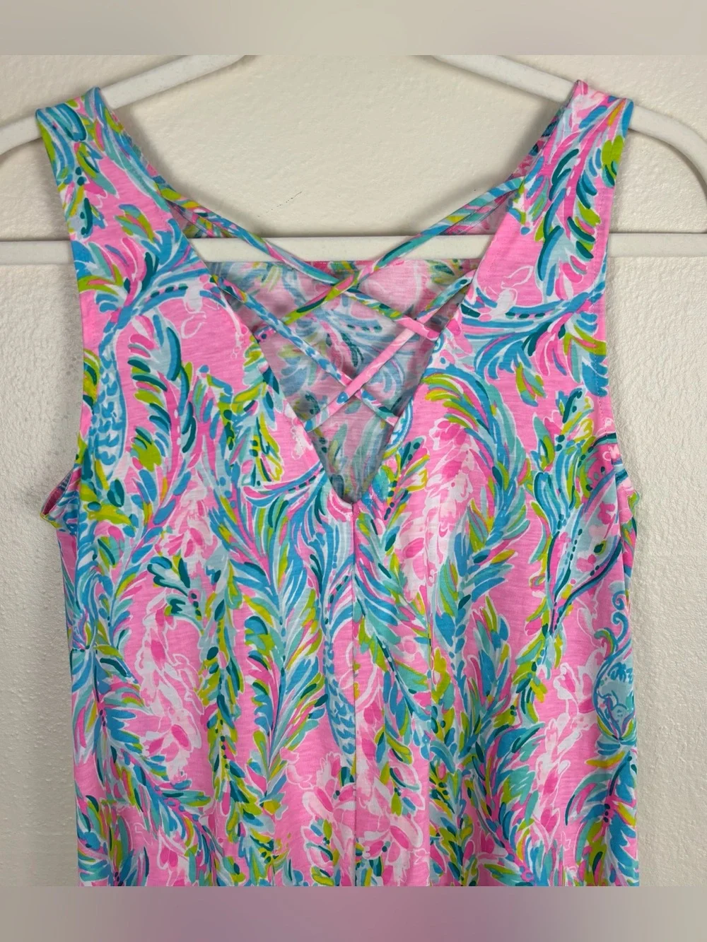 Lilly Pulitzer Kristen Flounce Dress Size XS Sleeveless Unicorn Of The Sea Pink - Picture 7 of 10